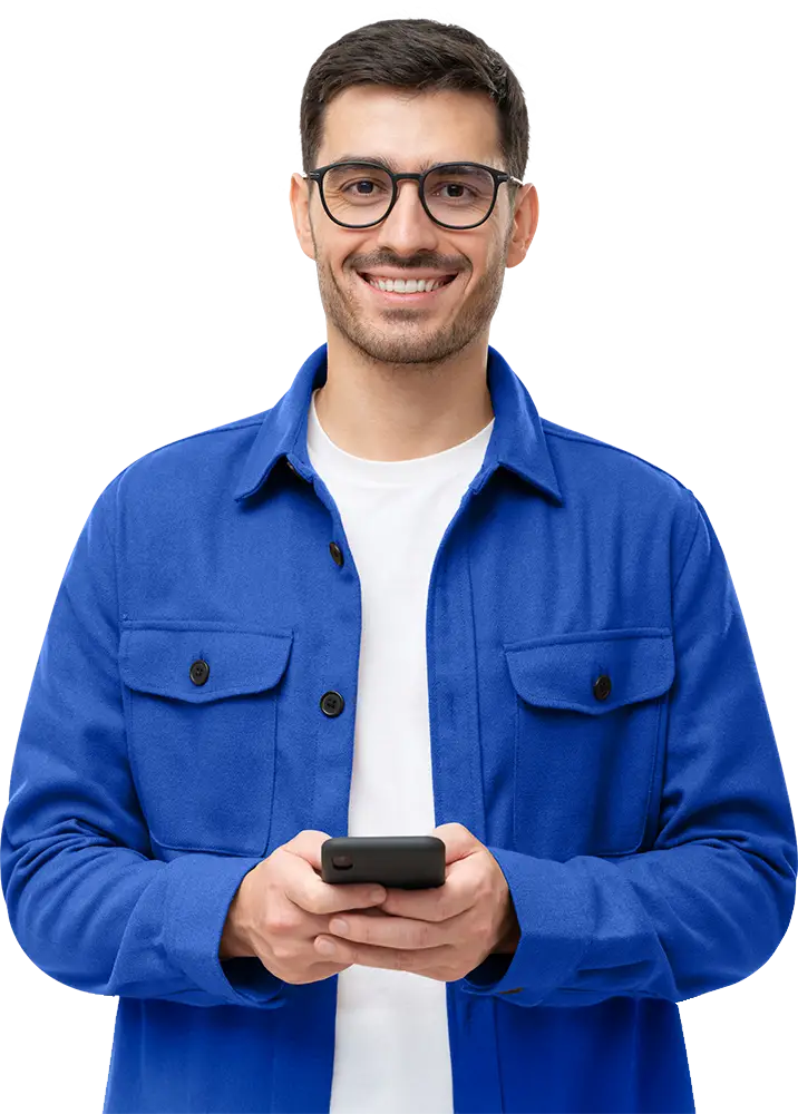 man happy he is in control of his gambling habits