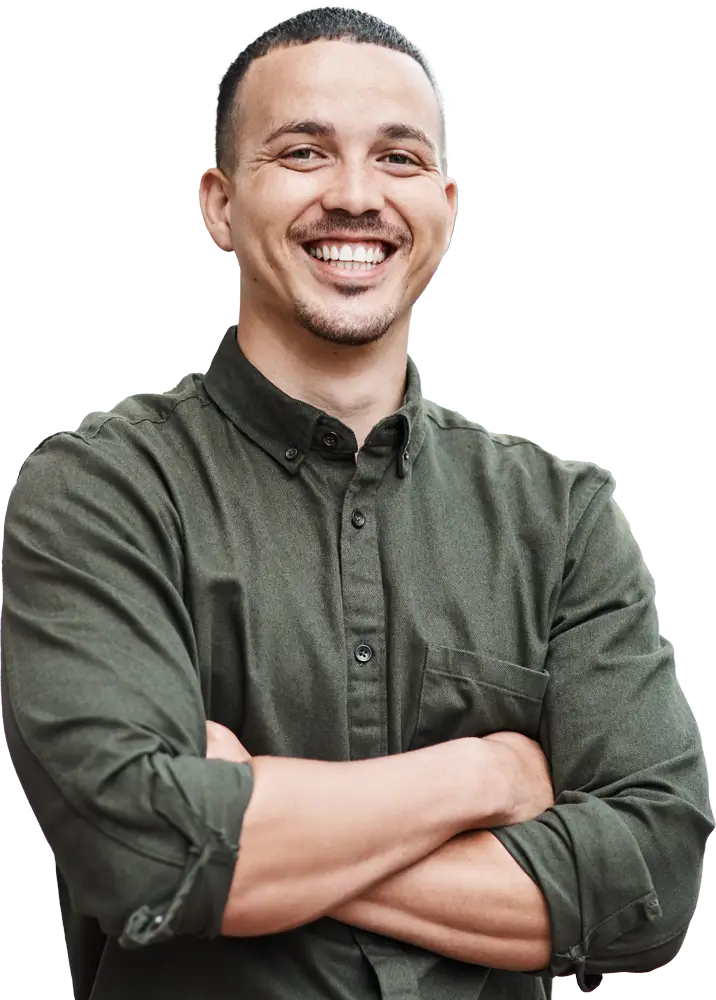 man happy he is in control of his gambling habits