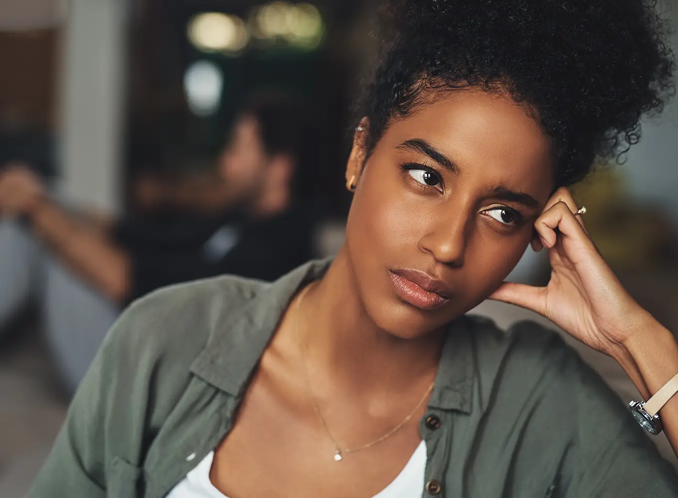 wife frustrated her husband continues to spend time gambling rather than spending time with her